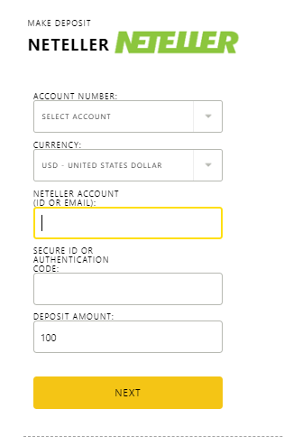 Exness Deposit System Via Neteller Sample